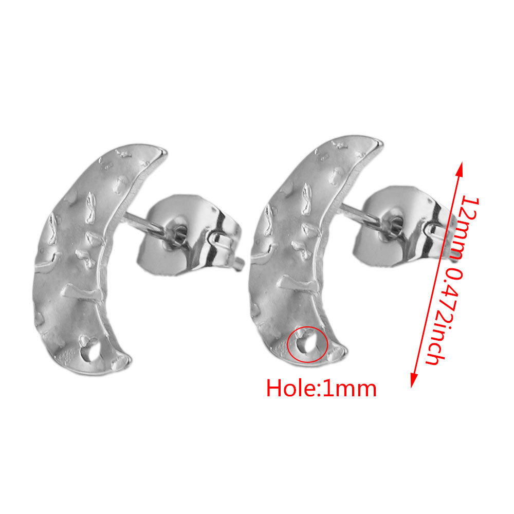 Pendientes geométricos de acero inoxidable europeos y americanos columna en relieve DIY pendientes pieza con agujero accesorios de joyería pendientes de acero de titanio producción