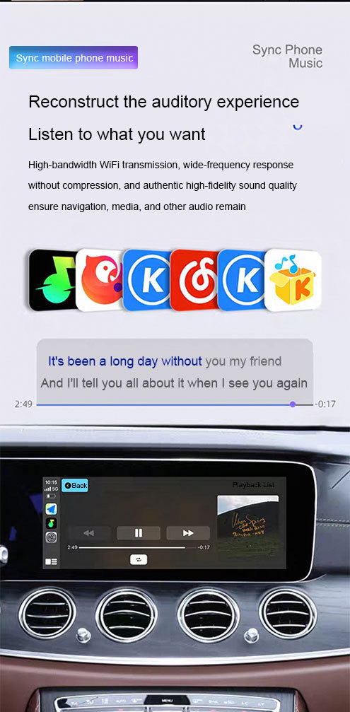 New Wireless Carplay Box Wired to Wireless Adapter Carplay Android Auto 2-in-1