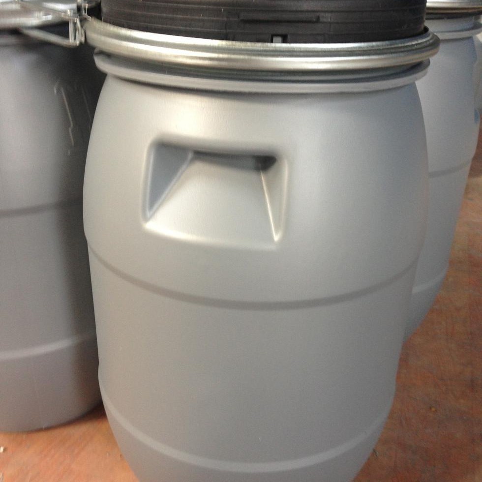 30L塑料桶铁箍桶灰色桶开口桶30KG法兰桶耐酸碱桶价廉物美