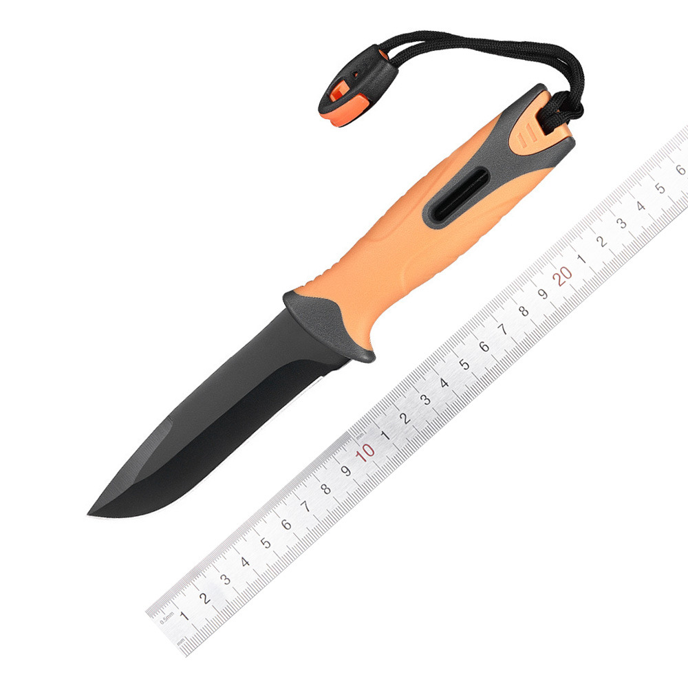 大号户外野营随身便携不锈钢多功能露营垂钓烧烤刀高硬度直刀批发