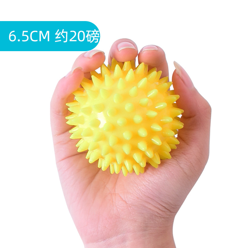 TPR Bola de erizo de cuatro dedos Entrenamiento de agarre primario Bola suave Rehabilitación de ancianos Parálisis parcial Masaje de viento Bola de dedos Práctica de manos