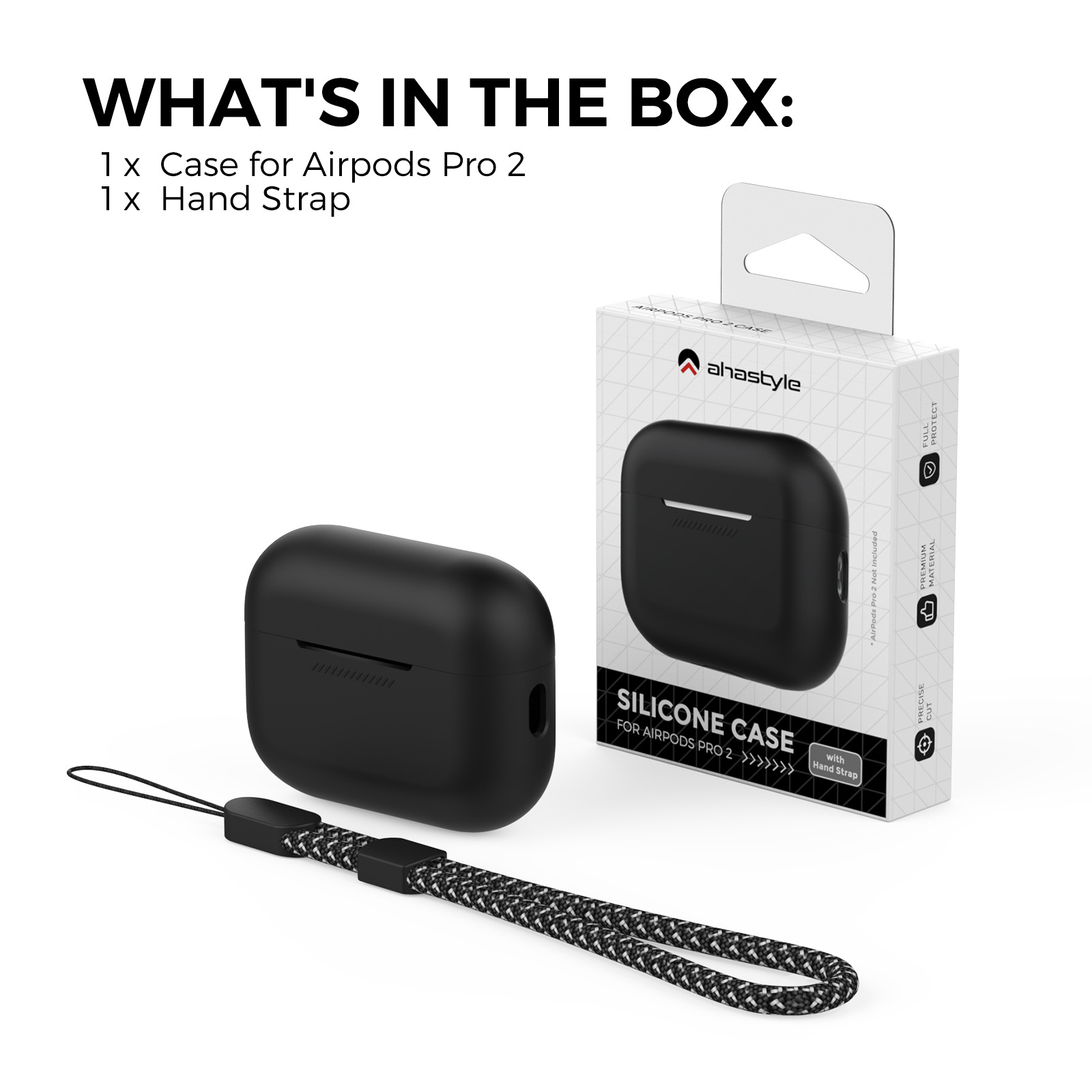 Adecuado para Apple auriculares AirPods Pro 2 de silicona de una sola pieza de protección Shell Pro Segunda Generación anti-perdida con cordón Shell