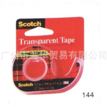 3M思高（Scotch）144 思高透明胶带边座 12.7mm*12.7m
