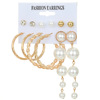 Brand earrings, fashionable set from pearl, Aliexpress, internet celebrity, European style