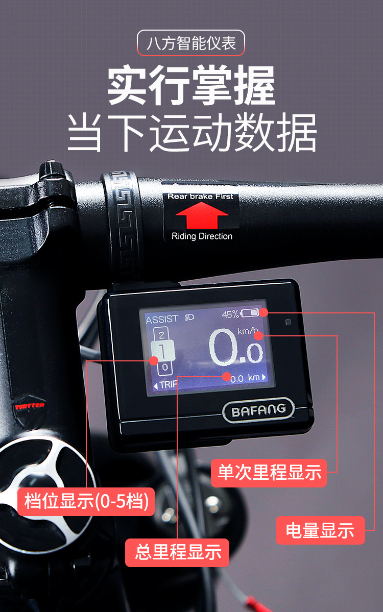 CYC electric-assisted bicycle EM6 aluminum alloy full shock absorption soft-tail mountain bike variable speed off-road vehicle electric bike pic 7