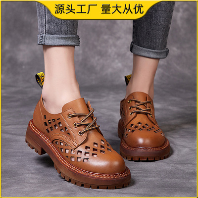 Cool boots women 2021 summer new pattern leisure time Martin Cool boots On behalf of manual genuine leather Lady's shoes factory