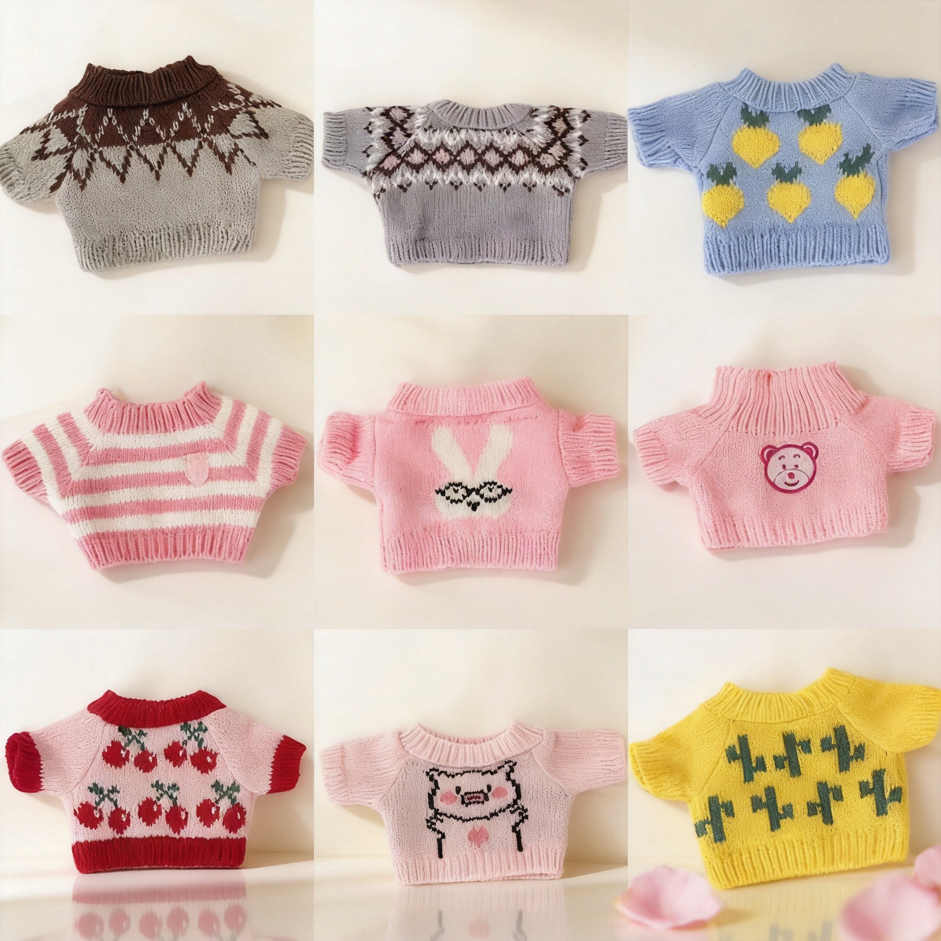 20 - 30CM ropa de bebé muñeca oso mini accesorios de reemplazo suéter mochila muñeca suéter accesorios de reemplazo suéter