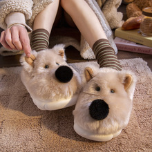 可爱棉拖鞋女冬季新款居家室内防滑保暖加绒情侣厚底踩屎感棉拖男