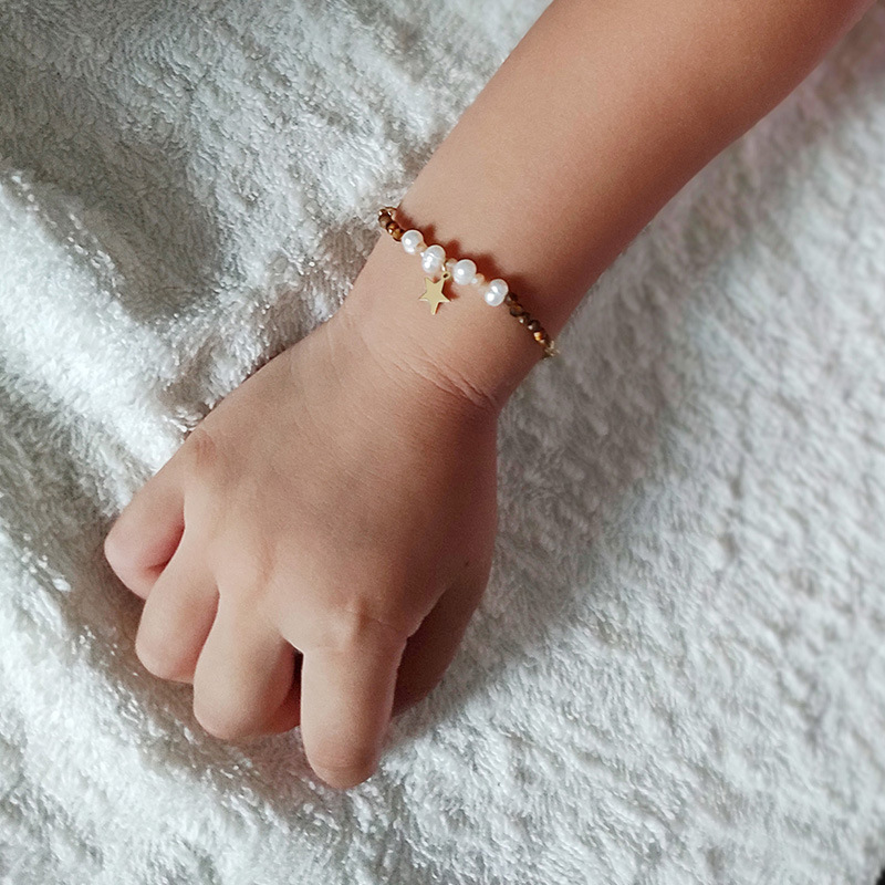 304 Stainless Steel Chain Material Anniversary, Business, Travel Occasion 304 Stainless Steel Material Star Pattern PVD Coated Real Gold Plated 14K Gold Star 304 Stainless Steel Simple Style Waterproof Non Tarnish 304 Stainless Steel Bracelets