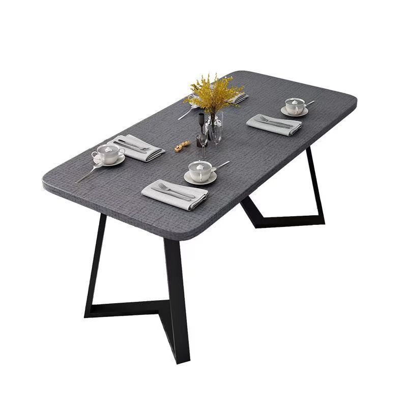 Mesa de comedor nórdica, mesa de comedor rectangular moderna y simple para casa pequeña