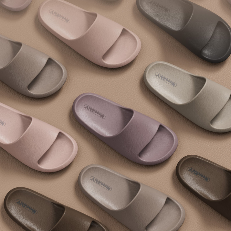 Summer Slippers for Women, Eva Soft Sole, 2025 New Model, Indoor Home Use, Bathroom Non-Slip, Odor-Resistant, Leather-Textured Slippers