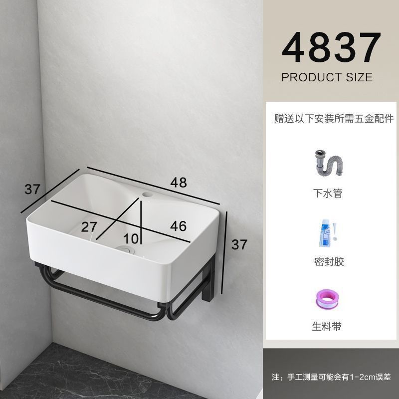 挂式洗手盆阳台卫生间洗脸盆组合迷你简易洗漱三角小户型陶瓷面盆|undefined
