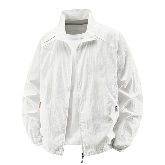 Summer stand collar sun protection clothing men's thin breathable middle-aged skin clothing summer sports sun protection clothing men's 2218