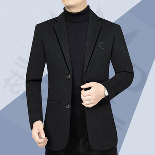 VIP Woolen Suit Men's Jacket Autumn and Winter Thickened New Middle-aged High-end Casual Small Suit Dad Suit