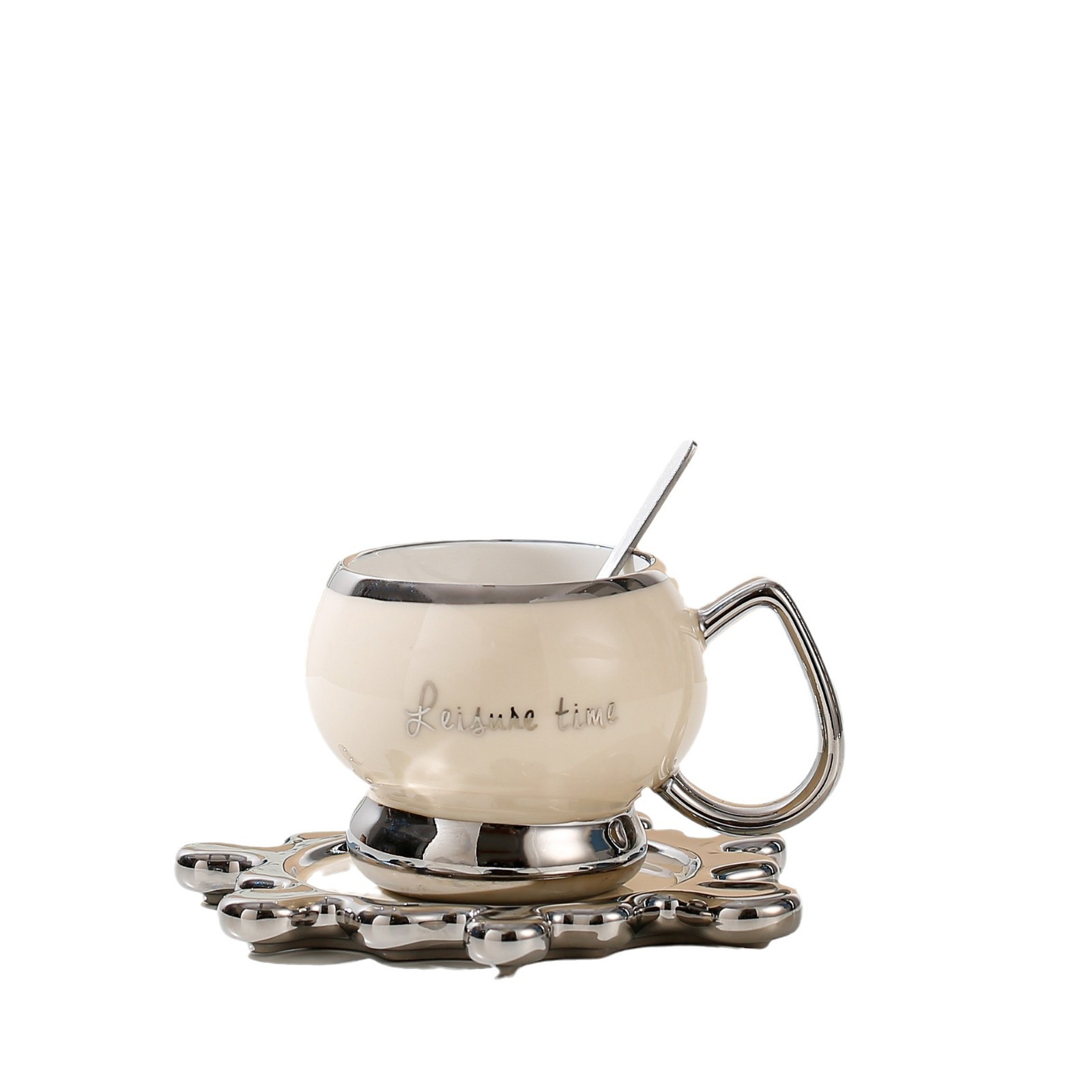 Creativo estilo nórdico taza de galvanoplastia de lujo ligero taza de cerámica taza de té de la tarde taza de café taza de agua en inglés avanzado