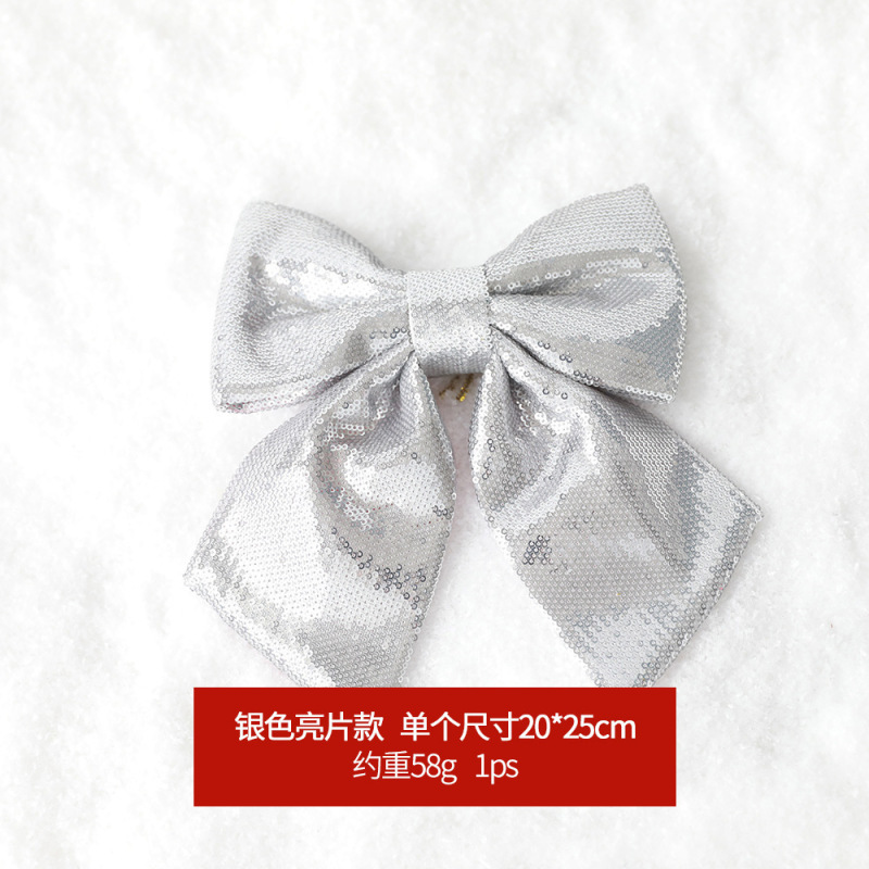 クリスマスの装飾品のスパンコールの大きい蝶結びは卸売りできます。|undefined
