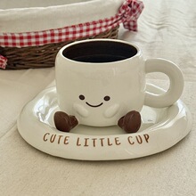 箱批卡通可爱小脚丫陶瓷咖啡杯家用水杯办公室喝水杯子高颜值家居