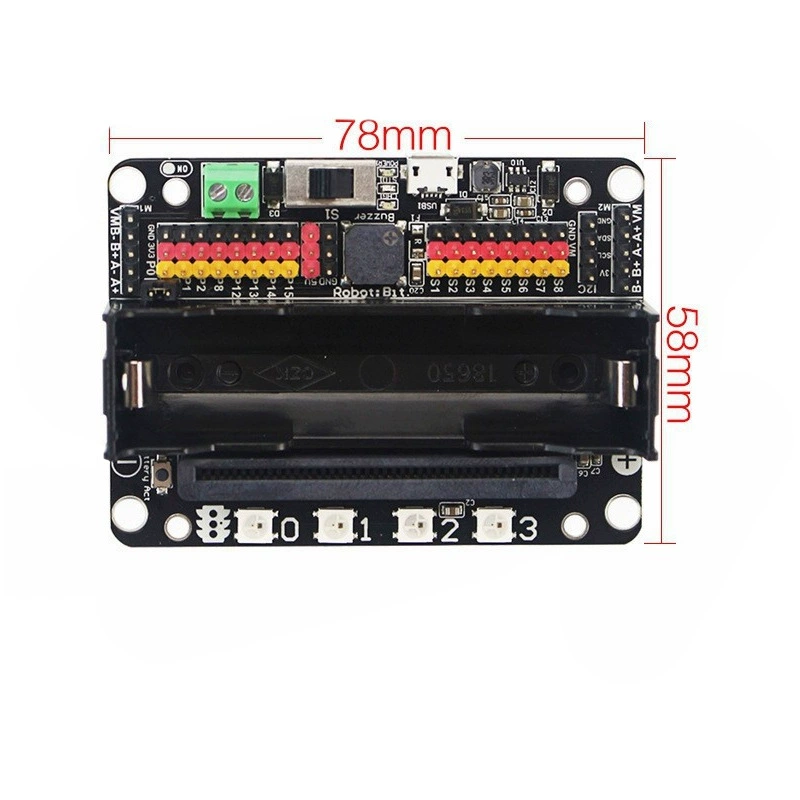 Плата расширения Micro:BIT Microbit Equity Robotbit V2.0, программирование на Python