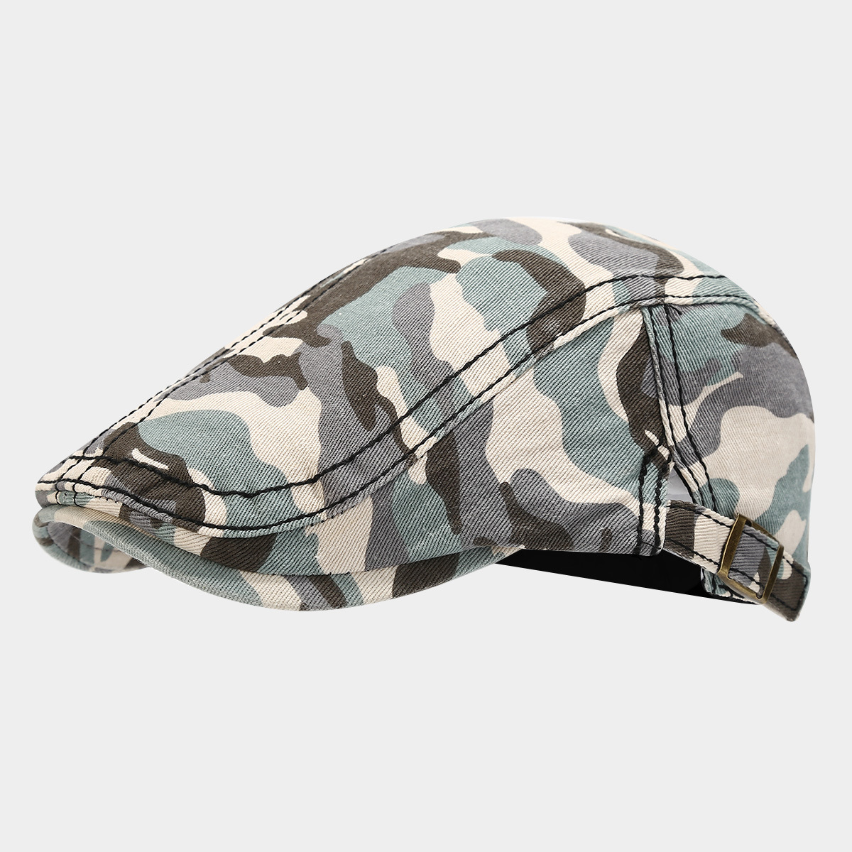 Otoño nuevo hombre al aire libre lavable camuflaje sombrero de avance jungla caminata retro gorra corta gorra mujer boina image 8
