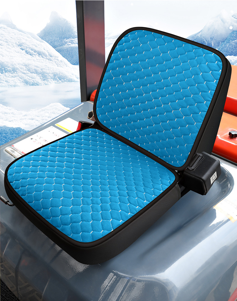 New excavator forklift winter seat cover forklift engineering vehicle agricultural vehicle general warm short plush seat cover cross-border