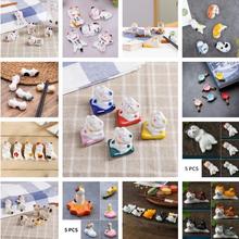 5/6Pcs Cute Cat Ceramic Chopsticks Holder Stand Japanese跨境