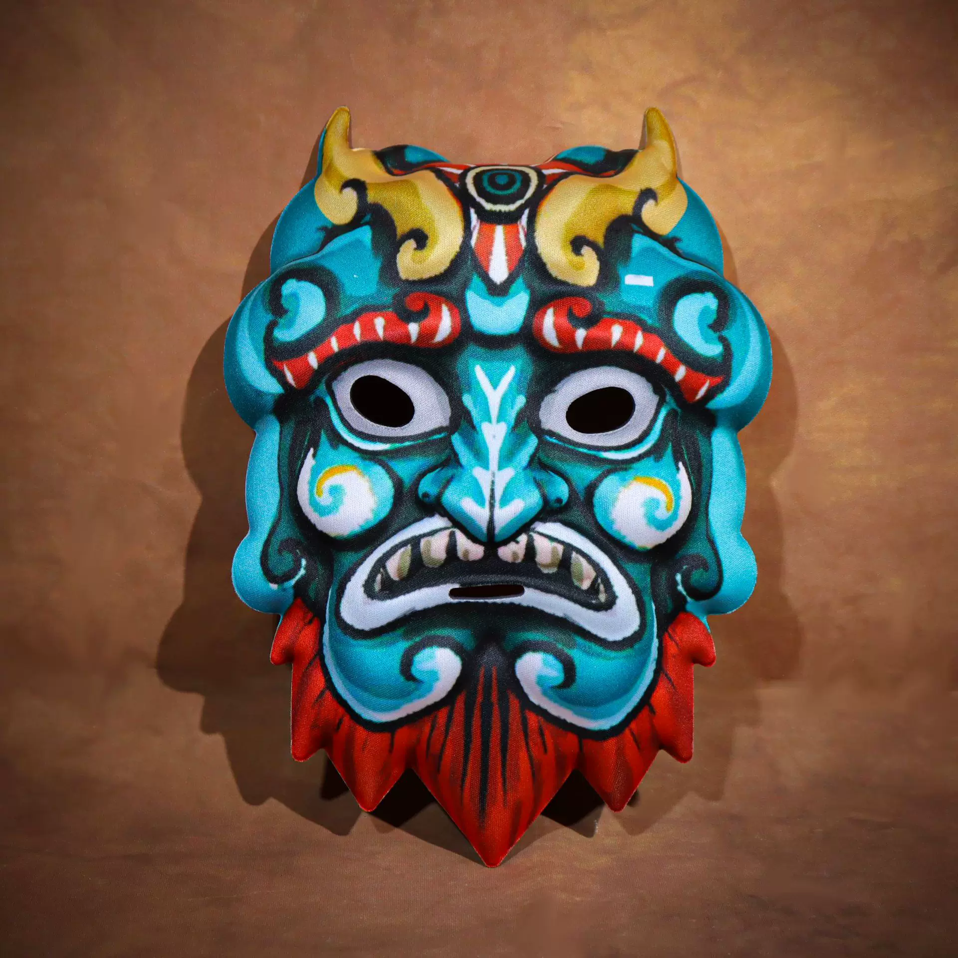 寺庙护法神面具舞会演出派对傩戏配饰道具cos京剧脸谱全脸EAV面具