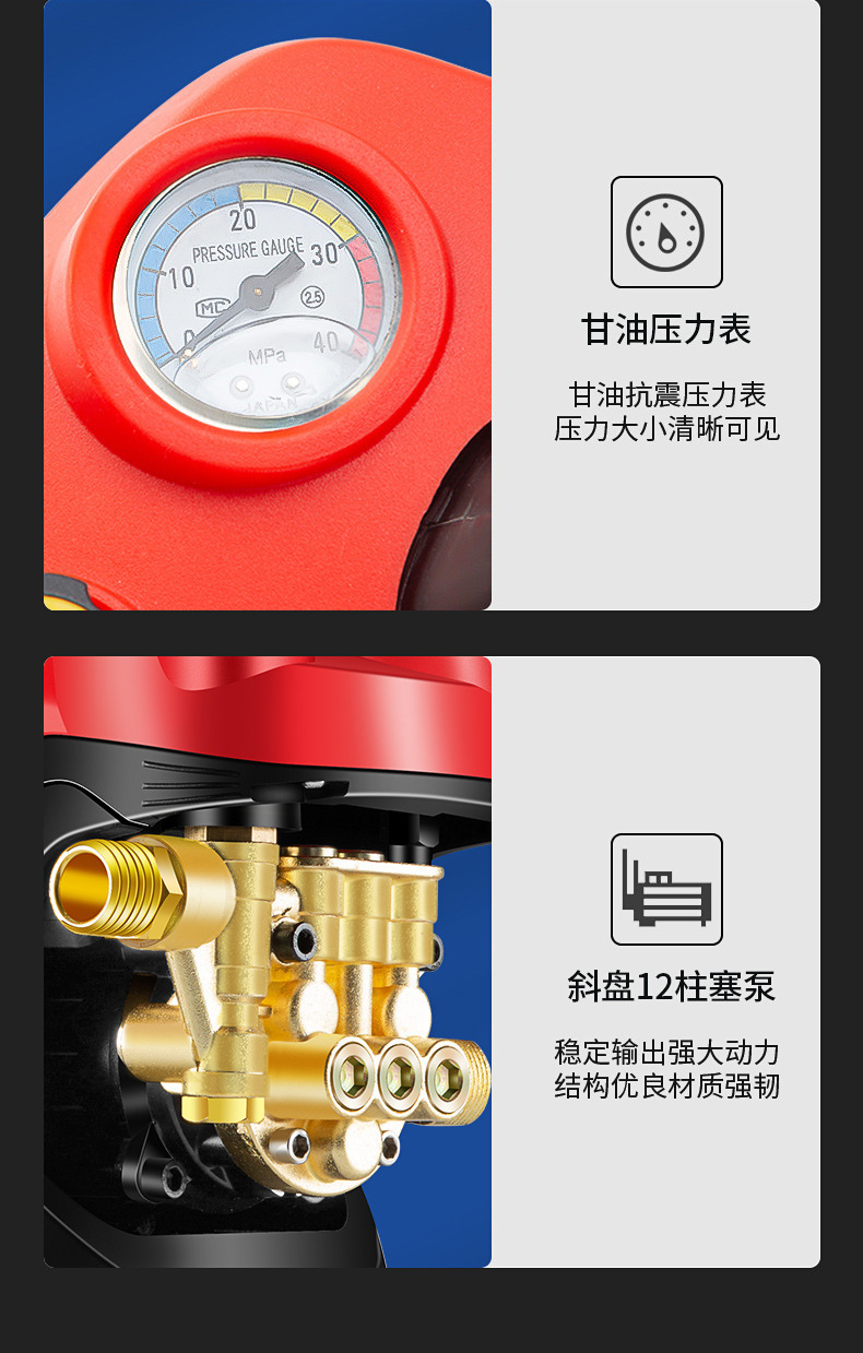 Household Fully Automatic High-Pressure Car Washing Machine, Car Cleaning Water Gun, Portable Mobile Small High-Pressure Cleaning Machine Factory