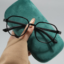 新款丹阳透明TR90眼镜架批发复古多边形学生近视镜框网红时尚超轻
