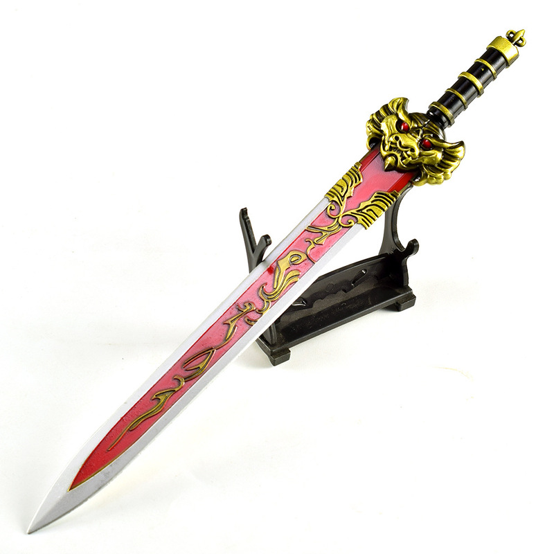 封神十二剑周边武器模型全金属工艺品雌雄剑28CM玩具刀剑摆件|undefined