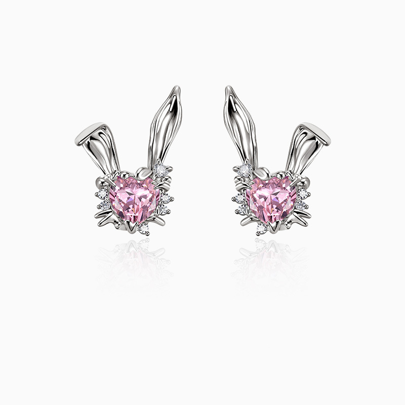 Fashion Sweet Rabbit Copper Diamond Zircon Necklace