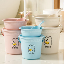 家用手提大号水桶加厚学生宿舍洗澡洗衣桶装储水塑料桶圆桶洗车桶