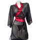 Sexy Japanese Sexy Underwear Kimono Uniform Pure Desire Free Pajamas Printed Pajamas Black Character suit 2131