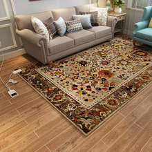 石墨烯電熱地毯客廳地暖墊家用移動地熱墊簡約絨面加熱地毯暖腳墊