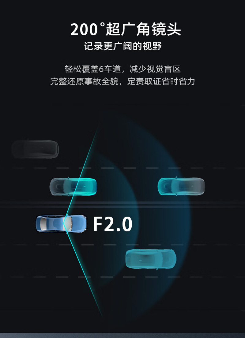Wifi Driving Recorder Parking Monitoring 2K Front and Rear Dual Lens Reversing Image Car Collision Sensor Recorder