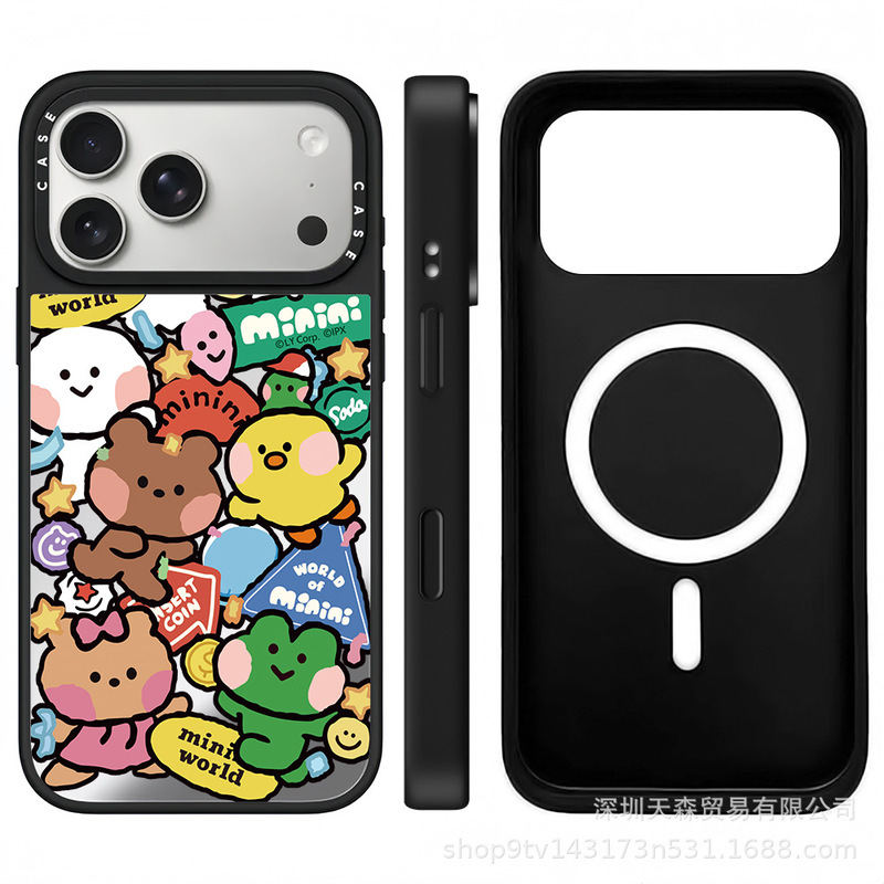 CASET联名挤不下了适用苹果iPhone17ProMax手机壳16Pro潮牌15镜面|undefined