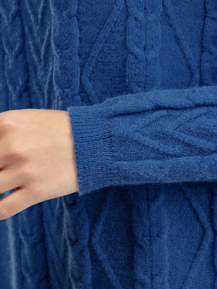 Damenbekleidung Herbst und Winter große Größe Rollkragenanzug Mode neue sanfte faule Stil Pullover zweiteiliges Set einfarbig gestrickt_voghion.com