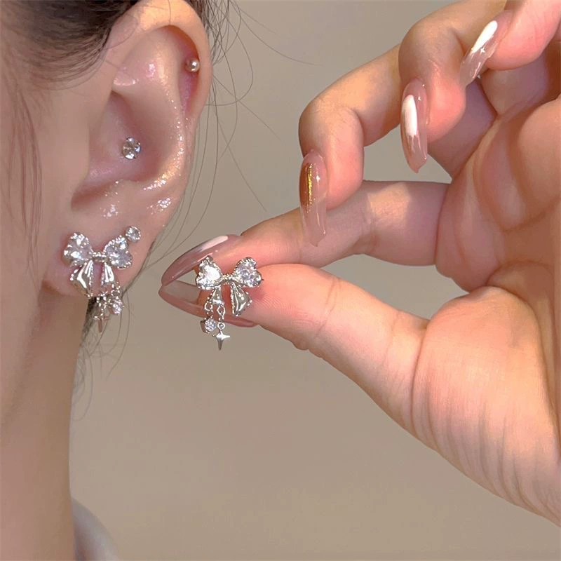 Серьги-крючки уши, серебро 925, корейский стиль, маленький дизайн, без прокола, в тренде, assorted стили