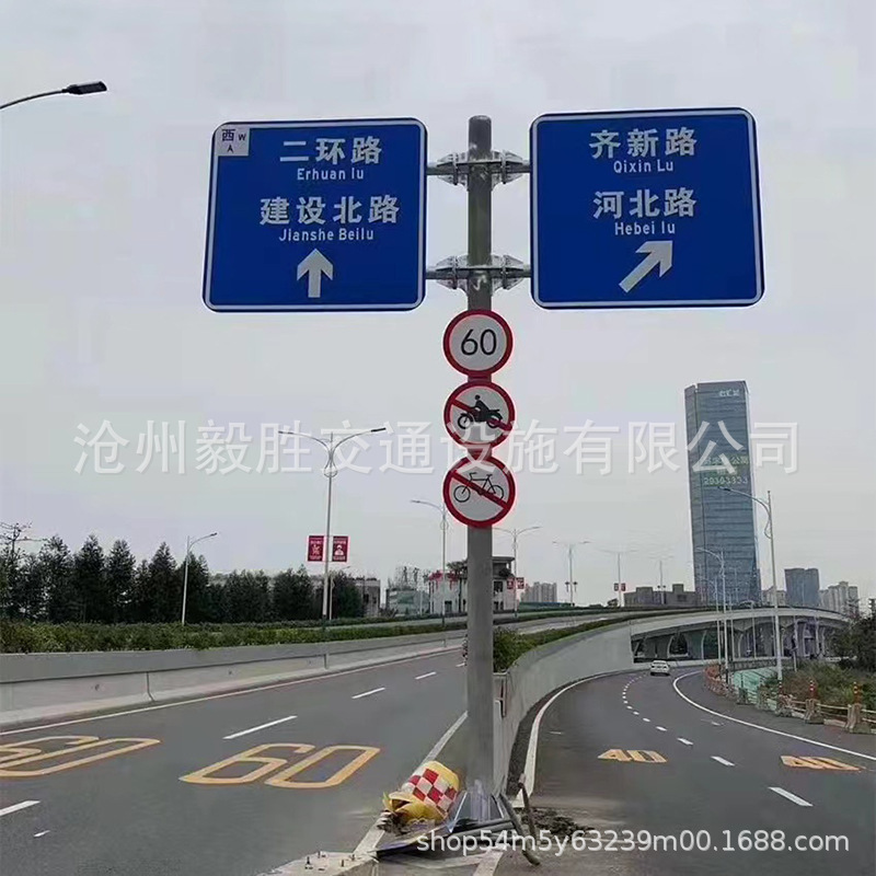 监控杆 交通杆件标志标牌八角杆L杆F杆龙门架综合杆件高速公路