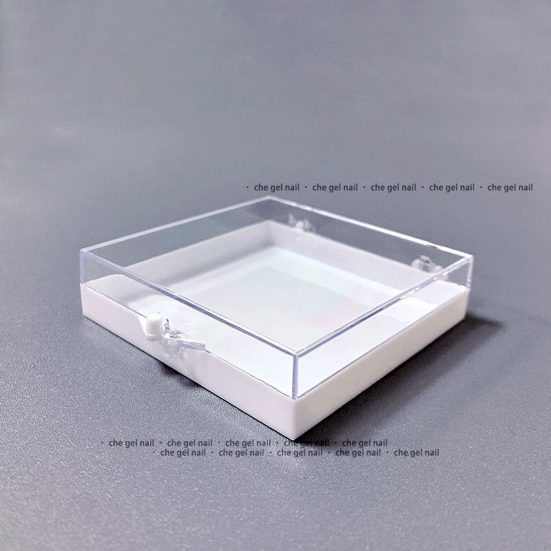 Caja de regalo de uñas de desgaste de alta gama caja de herramientas de Flip cuadrado transparente de alta gama caja de embalaje especial de uñas de almacenamiento