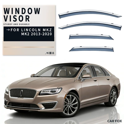 Rain shield – MKZ Window visor - standard-packing-without-logo-lincoln-mkz-mk2-2013-2020-with-bright-trim-kb-rain-guards