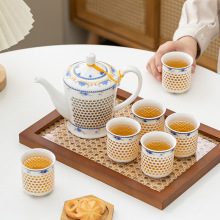 工厂现玲珑茶具套装陶瓷镂空茶具家用客厅泡茶茶壶整套活动礼品