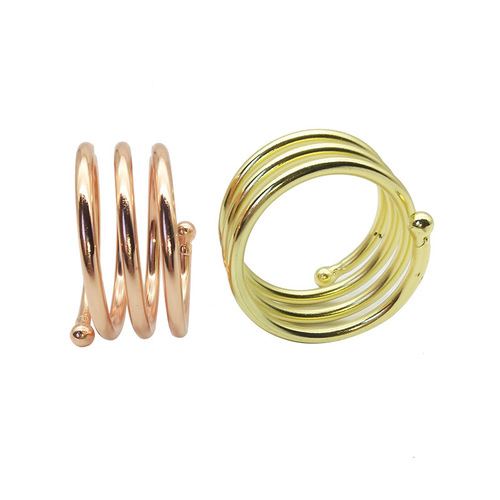 Cross-border hot selling napkin ring metal ring gold napkin ring napkin buckle Western restaurant spring napkin ring hotel table setting