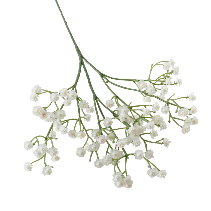 Simulación de 3 horquillas de mano de goma suave de novia mano de palo decoración de flores accesorios de fotografía de la sala de estar flores falsas flores artificiales transfronterizas