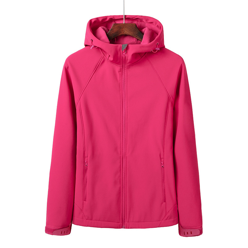 Chaqueta de cáscara suave para hombres y mujeres Otoño e Invierno chaqueta de una sola capa cálida pareja impermeable chaqueta deportiva casual al aire libre LOGO impreso