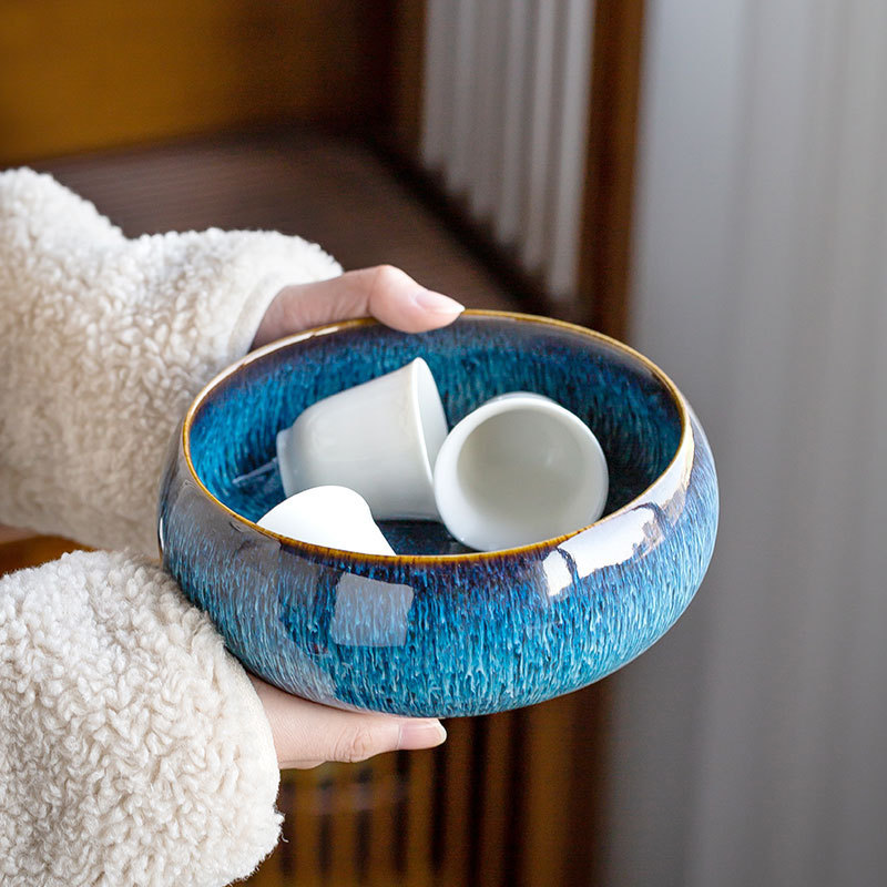 陶器茶洗い大特大家庭用ペン洗い青白磁茶器アクセサリー茶碗茶道スペア水差し水洗い|undefined