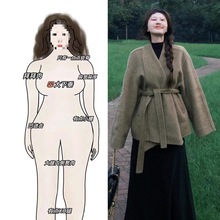 冬装搭配一整套大码胖mm加厚毛呢外套韩系轻熟两件套装裙子女