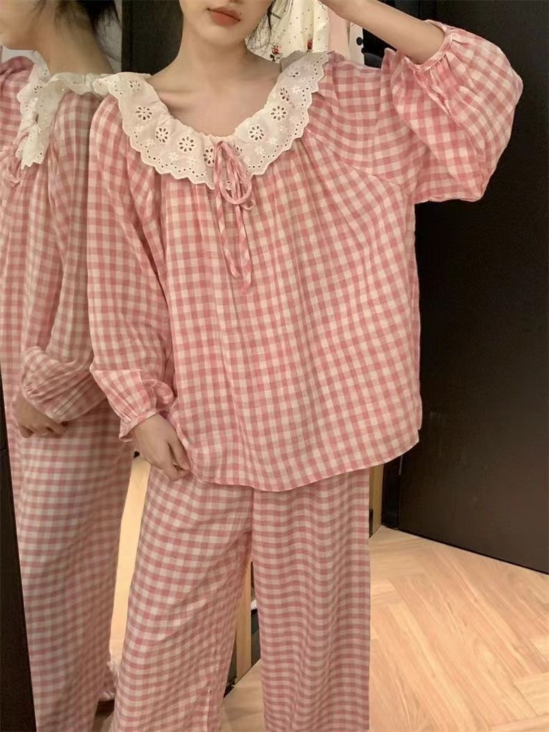 CJ2025용#핑크 체크 레이스 일반 버전