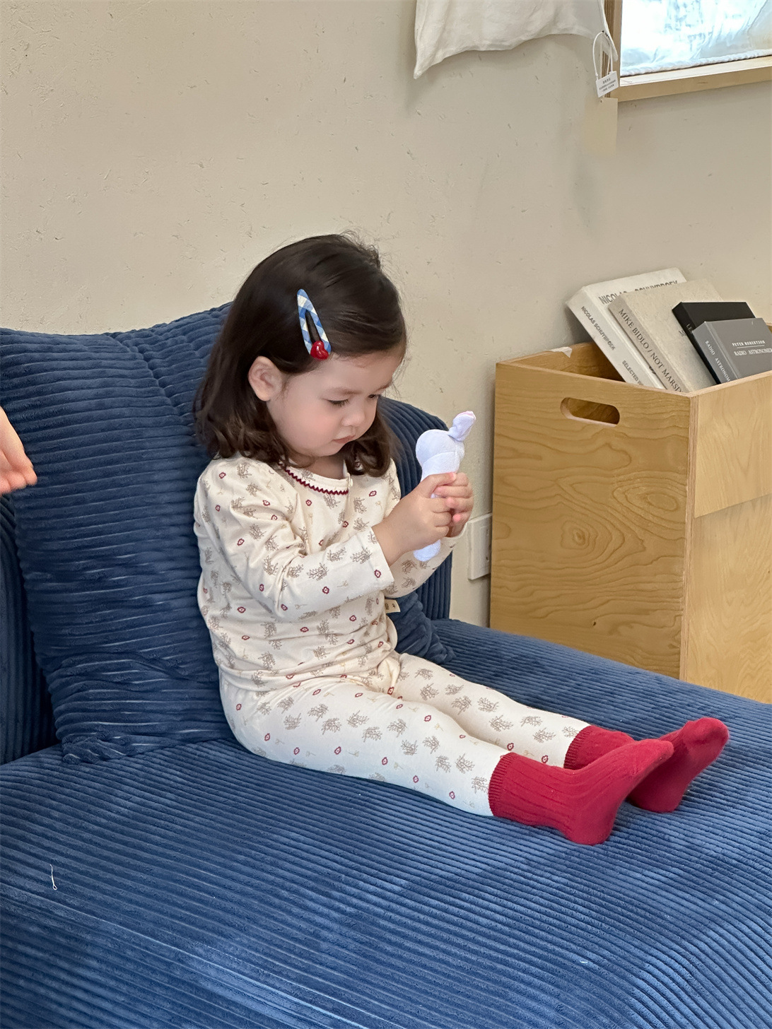 2025 ropa de otoño niñas pijamas bebés ropa infantil coreana ropa infantil ropa de casa bebé dos piezas ropa de otoño