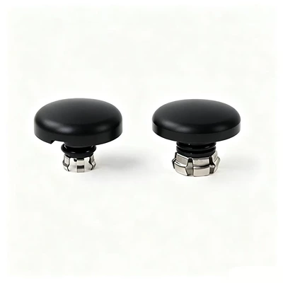 Suitable for Harley Road Glide 121CVO117, Street Glide front wheel decorative nut cover protective cap (Motorcycle bumper) - a-pair-black