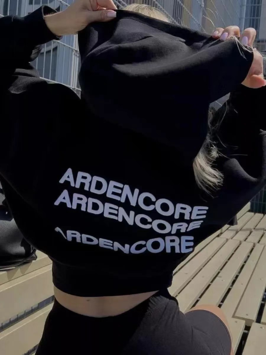 Felpa corta con cappuccio e cerniera, calda e alla moda, autunno inverno 2024, nuova, versatile, ampia, per ragazza calda_voghion.com